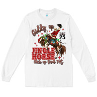 White giddy up jingle horse pick up your feet Long Sleeve Tee - MaliasSmallBusiness