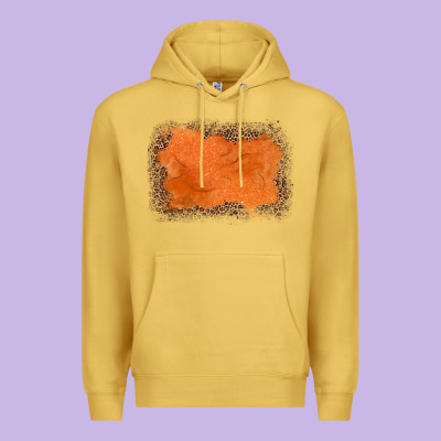 Gemstone Orange Leopard Background Premium Hoodie Designed By Jahusdesignshop