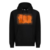 Black gemstone orange leopard background Premium Hoodie - JahusDesignShop
