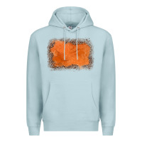 Blue Mist gemstone orange leopard background Premium Hoodie - JahusDesignShop