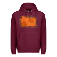 Burgundy gemstone orange leopard background Premium Hoodie - JahusDesignShop