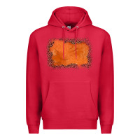 Cardinal gemstone orange leopard background Premium Hoodie - JahusDesignShop