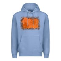 Colony Blue gemstone orange leopard background Premium Hoodie - JahusDesignShop