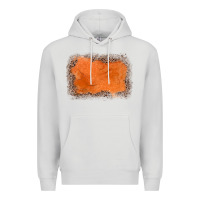 Dove Grey gemstone orange leopard background Premium Hoodie - JahusDesignShop