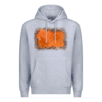 Heather Grey gemstone orange leopard background Premium Hoodie - JahusDesignShop