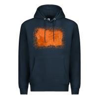 Navy gemstone orange leopard background Premium Hoodie - JahusDesignShop