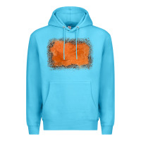 Ocean Blue gemstone orange leopard background Premium Hoodie - JahusDesignShop