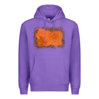 Purple gemstone orange leopard background Premium Hoodie - JahusDesignShop