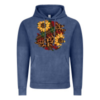 Vintage Denim Christmas leopard sunflower Vintage Hoodie - BarkalooDesign