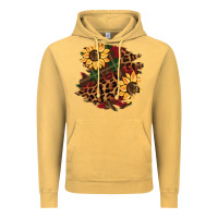 Vintage Mustard Christmas leopard sunflower Vintage Hoodie - BarkalooDesign