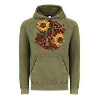Vintage Olive Christmas leopard sunflower Vintage Hoodie - BarkalooDesign