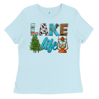 Baby Blue lake life Ladies Tee - HRA Design Shop