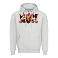 Dove Grey Highland Cow Mom Zipper Hoodie - Bettercallsaul