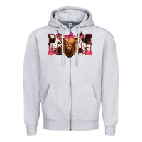 Heather Grey Highland Cow Mom Zipper Hoodie - Bettercallsaul