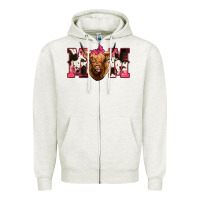 Oatmeal Heather Highland Cow Mom Zipper Hoodie - Bettercallsaul