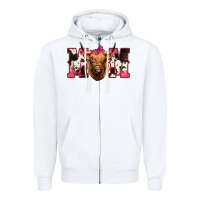 White Highland Cow Mom Zipper Hoodie - Bettercallsaul