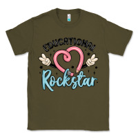 Army Green educational rockstar Classic Tee - MaliasSmallBusiness