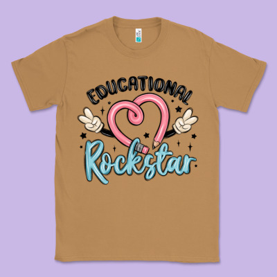 Educational Rockstar Classic Tee Designed By Maliassmallbusiness