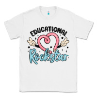 White educational rockstar Classic Tee - MaliasSmallBusiness
