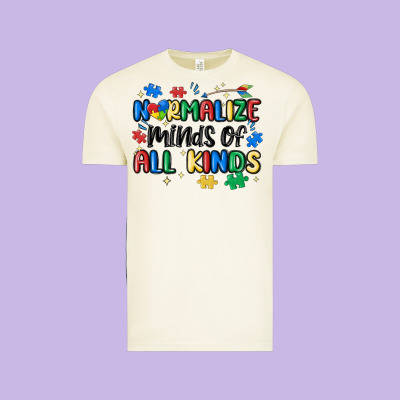 Normalize Minds Of All Kinds Vintage Tee Designed By Maliassmallbusiness