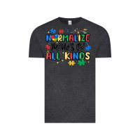 Vintage Black normalize minds of all kinds Vintage Tee - MaliasSmallBusiness