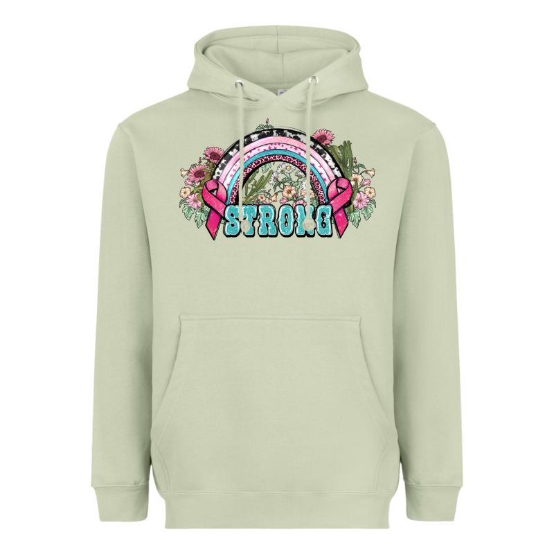 Strong Cancer Rainbow Cancer Awareness Heavyweight Hoodie by HowdyJamesFarm | Teevron