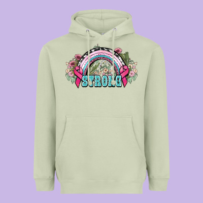 Strong Cancer Rainbow Cancer Awareness Heavyweight Hoodie Designed By Howdyjamesfarm