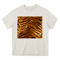 Cream handdrawn tiger pattern Heavy Core Tee - BarkalooDesign