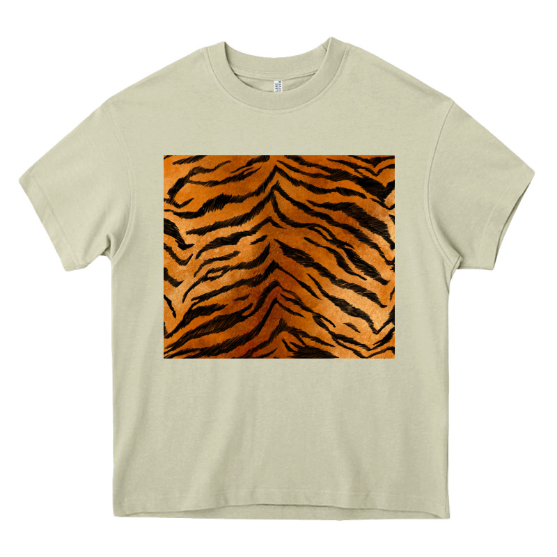 Handdrawn Tiger Pattern Heavy Core Tee by BarkalooDesign | Teevron