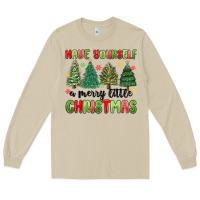Mushroom have yourself a merry little christmas Long Sleeve Tee - MaliasSmallBusiness