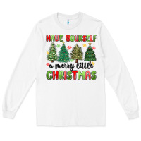 White have yourself a merry little christmas Long Sleeve Tee - MaliasSmallBusiness
