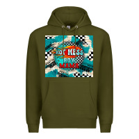 Army Green hot mess boy mama with fire Premium Hoodie - TumblerDesignByShophia