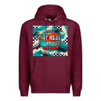 Burgundy hot mess boy mama with fire Premium Hoodie - TumblerDesignByShophia