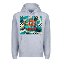 Heather Grey hot mess boy mama with fire Premium Hoodie - TumblerDesignByShophia