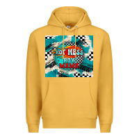 Mustard hot mess boy mama with fire Premium Hoodie - TumblerDesignByShophia