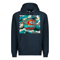 Navy hot mess boy mama with fire Premium Hoodie - TumblerDesignByShophia