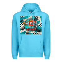 Ocean Blue hot mess boy mama with fire Premium Hoodie - TumblerDesignByShophia