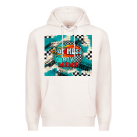 Pale Pink hot mess boy mama with fire Premium Hoodie - TumblerDesignByShophia
