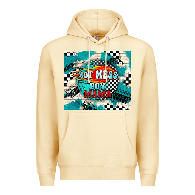 Hot Mess Boy Mama With Fire Premium Hoodie by TumblerDesignByShophia | Teevron