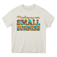 Cream minding my own small business Heavy Core Tee - HRA Design Shop