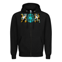 Black Sunflower Turquoise Gemstone Cowhide Mom Zipper Hoodie - Bettercallsaul