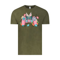 Vintage Olive happy easter Vintage Tee - MaliasSmallBusiness
