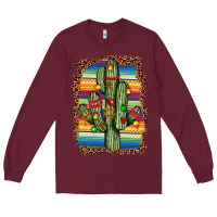 Burgundy Christmas cactus Long Sleeve Tee - JahusDesignShop