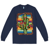 Navy Christmas cactus Long Sleeve Tee - JahusDesignShop