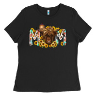 Black mom highland cow Ladies Tee - RacoonDesign