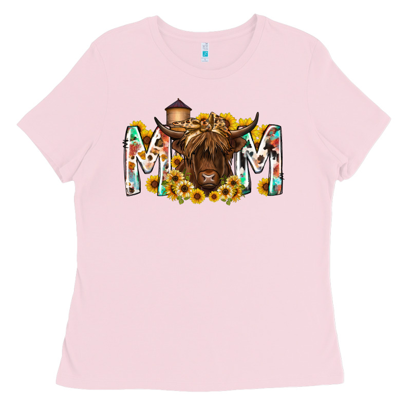 Mom Highland Cow Ladies Tee by RacoonDesign | Teevron
