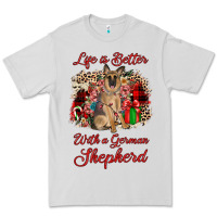 Dove Grey Christmas life is better with a german shepherd Premium Tee - JahusDesignShop