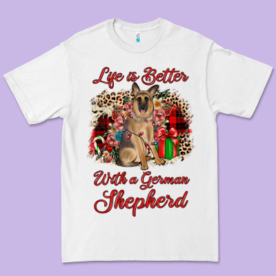 Christmas Life Is Better With A German Shepherd Premium Tee Designed By Jahusdesignshop