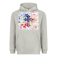 Moon Dust 4th of july flag cross Heavyweight Hoodie - TumblerDesignByShophia