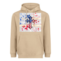 Mushroom 4th of july flag cross Heavyweight Hoodie - TumblerDesignByShophia